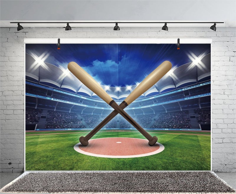 Yeele Baseball Photo Backdrop - Photography Background - Yeele 8x6ft Baseball Sports Game Stadium Backdrop Pictures Newborn Boy Children Portrait Photo Booth Shooting Family Photographic Studio Props - Image 2